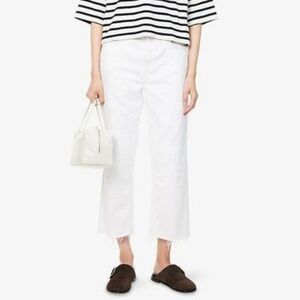 ME+EM sz 25 White Authentic Relaxed-Fit Rip + Repair Denim Jeans great condition